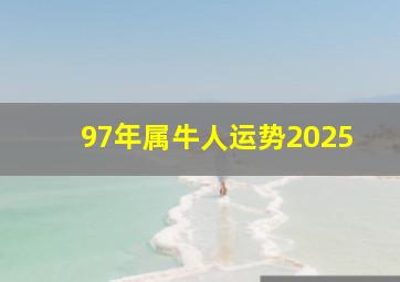 97年属牛人运势2025