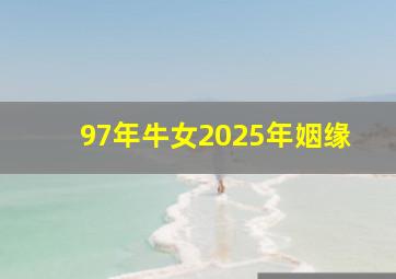 97年牛女2025年姻缘