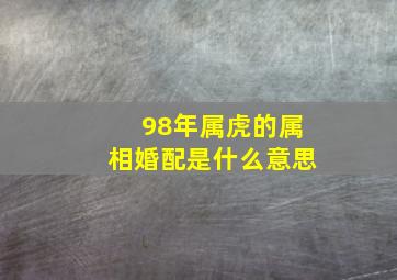 98年属虎的属相婚配是什么意思