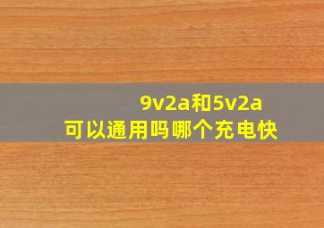 9v2a和5v2a可以通用吗哪个充电快