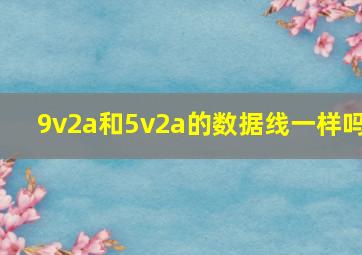 9v2a和5v2a的数据线一样吗