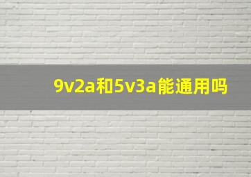 9v2a和5v3a能通用吗