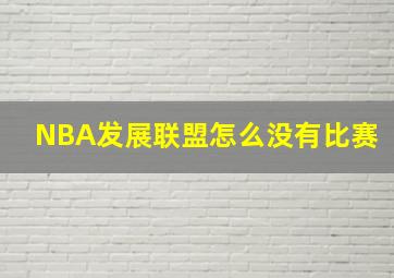 NBA发展联盟怎么没有比赛