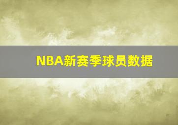 NBA新赛季球员数据