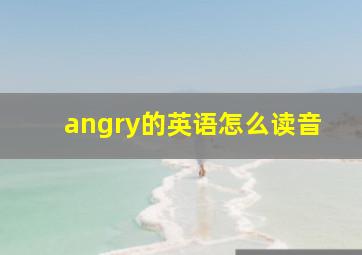 angry的英语怎么读音