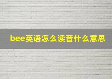 bee英语怎么读音什么意思