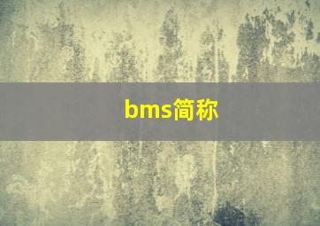 bms简称