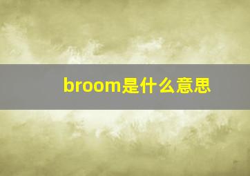 broom是什么意思