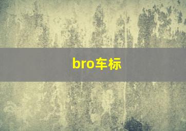 bro车标