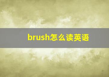 brush怎么读英语