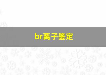 br离子鉴定