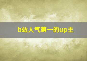 b站人气第一的up主