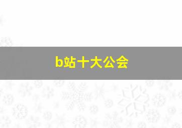 b站十大公会