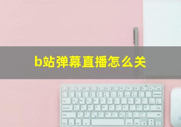 b站弹幕直播怎么关