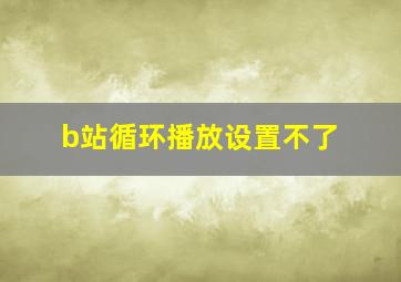 b站循环播放设置不了