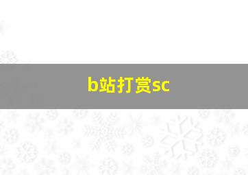 b站打赏sc