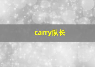 carry队长