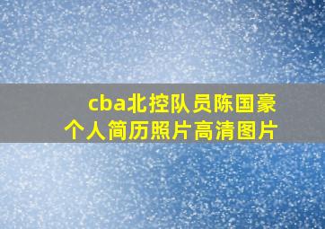 cba北控队员陈国豪个人简历照片高清图片