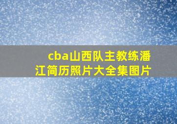 cba山西队主教练潘江简历照片大全集图片