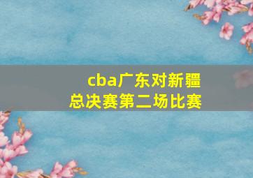 cba广东对新疆总决赛第二场比赛