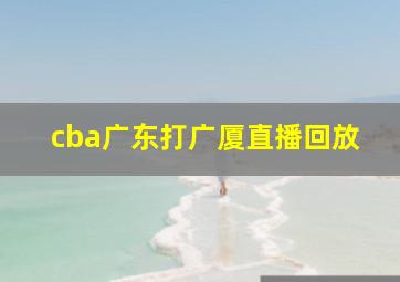 cba广东打广厦直播回放