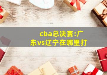 cba总决赛:广东vs辽宁在哪里打