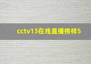 cctv13在线直播榜样5