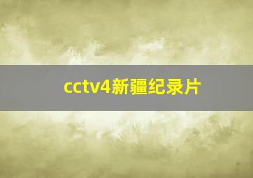 cctv4新疆纪录片