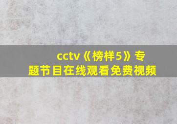 cctv《榜样5》专题节目在线观看免费视频