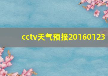 cctv天气预报20160123