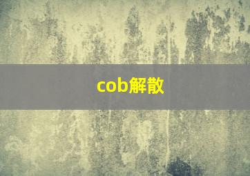 cob解散