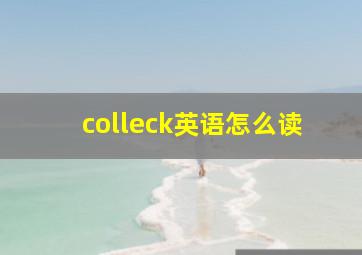 colleck英语怎么读