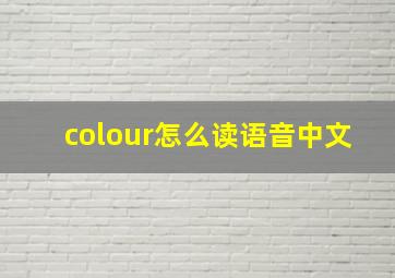 colour怎么读语音中文