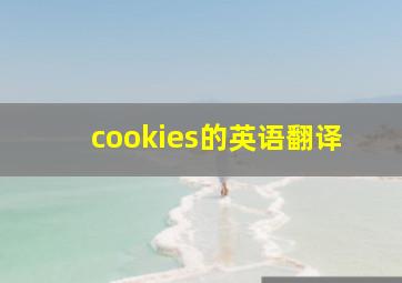 cookies的英语翻译