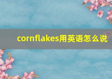 cornflakes用英语怎么说