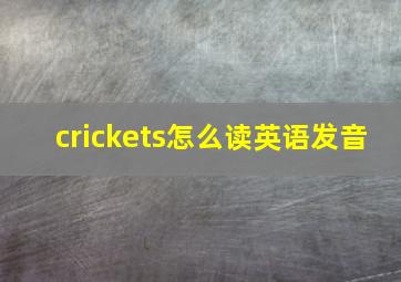 crickets怎么读英语发音