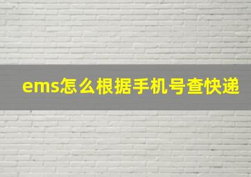 ems怎么根据手机号查快递