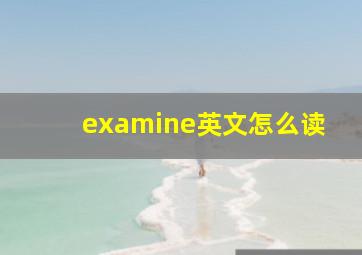 examine英文怎么读