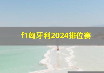 f1匈牙利2024排位赛