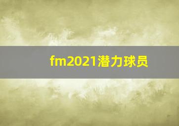 fm2021潜力球员