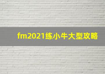 fm2021练小牛大型攻略