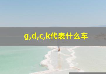 g,d,c,k代表什么车