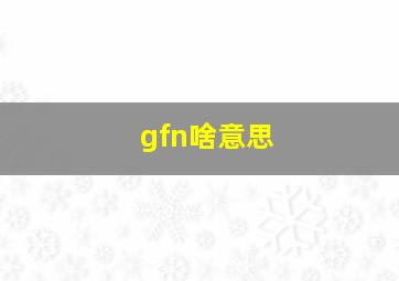 gfn啥意思