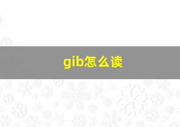 gib怎么读