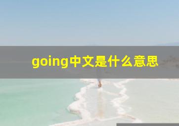 going中文是什么意思