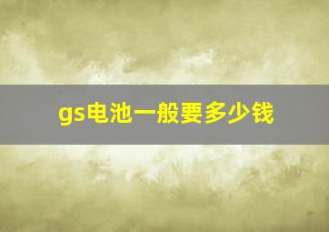 gs电池一般要多少钱