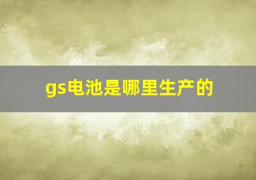 gs电池是哪里生产的