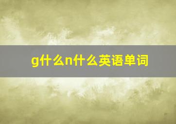 g什么n什么英语单词