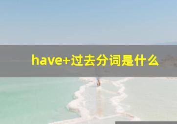 have+过去分词是什么