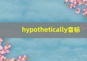 hypothetically音标